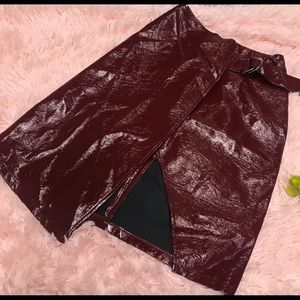 FOREVER 21 Skirt - KNEE LNG BURGUNDY
